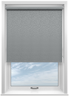 Jasmine (Blackout), Silver - Motorised Roller Blind